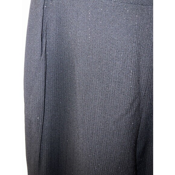 Lafayette 148 Pants Womens Petite 8P Black Wool Trouser Dress Pinstripe career - Picture 2 of 10